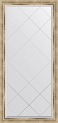 Зеркало Evoform Exclusive-G BY 4261 73x155 см состаренное серебро с плетением, прямоугольное,  в стиле ретро
