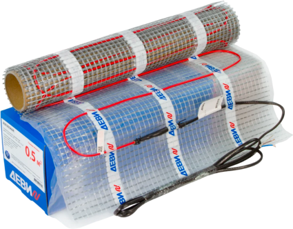 Теплый пол Деви Comfort Mat 140F1745R 150 Вт/м2 0,5x5 м, двужильный, с защитой от перегрева