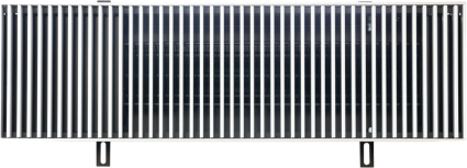 Конвектор отопления KVZ Compact KVZ-Vent-230-80-1400-2V-UA/RRA-230-1400-A с решеткой, на площадь 16.48 кв.м., цвет серый