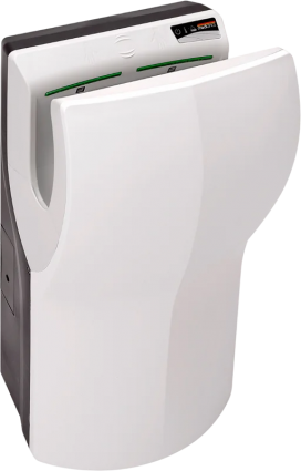 Сушилка для рук Mediclinics Dualflow Plus M24A с бесщеточным двигателем, белая, мощность 1100 Вт, механическая