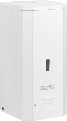 Диспенсер для мыла Mediclinics DJ0037A белый, матовый, сенсорный, прямоугольный, 11x12x24 см