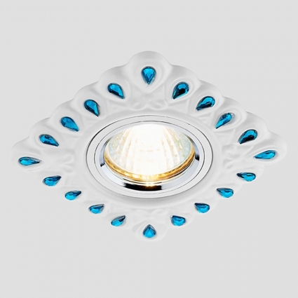 Встраиваемый светодиодный светильник Ambrella light Desing 5W D5550 W/GR в стиле модерн, цвет белый