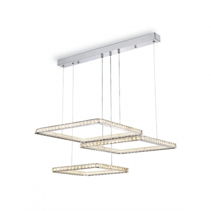 Подвесной светодиодный светильник Ambrella light Acrylica Ice FA1759 в стиле модерн, цвет хром