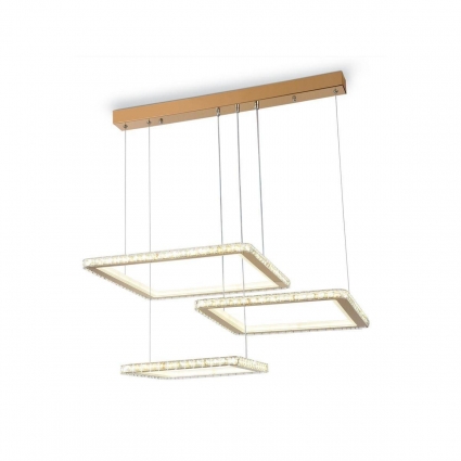 Подвесной светодиодный светильник Ambrella light Acrylica Ice FA1761 в стиле модерн, цвет золотой