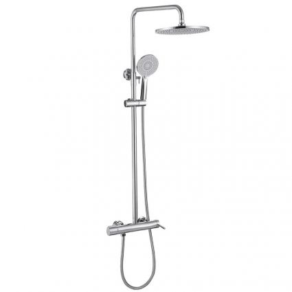 Душевая стойка Abber Emotion AF8816L хром штанга 145.3 см, шланг металлический 150 см
