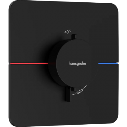 Термостатический смеситель встраиваемый Hansgrohe ShowerSelect Comfort Q 15588670 черный матовый термостат,  в современном стиле