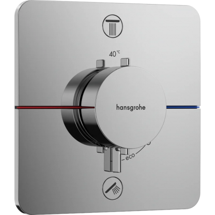 Термостатический смеситель встраиваемый Hansgrohe ShowerSelect Comfort Q 15583000 хром термостат,  в современном стиле