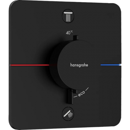 Термостатический смеситель встраиваемый Hansgrohe ShowerSelect Comfort Q 15583670 черный матовый термостат,  в современном стиле