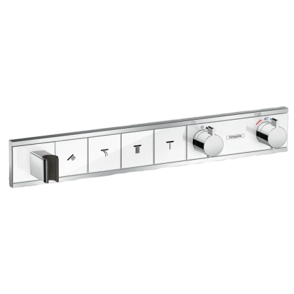Термостатический смеситель Hansgrohe RainSelect 15357400 белый, хром, термостат