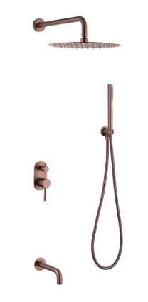 Душевой комплект Boheme Uno 464-2-CB С ВНУТРЕННЕЙ МОНТАЖНОЙ ЧАСТЬЮ, copper brushed, цвет медь, шланг 150 см