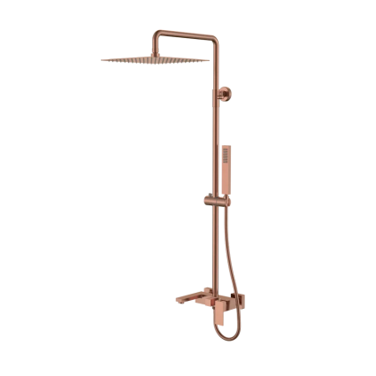 Душевая стойка Boheme Qubic 478-CB copper brushed цвет медь, штанга 137.9 см