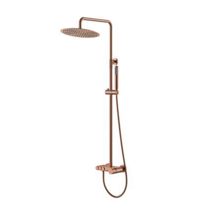 Душевая стойка Boheme Stick diamond 128-CB copper brushed цвет медь, штанга 132 см