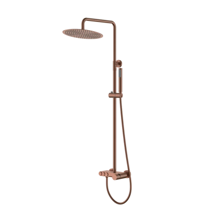 Душевая стойка Boheme Stick diamond 128-BRB brushed bronze бронза, штанга 132 см