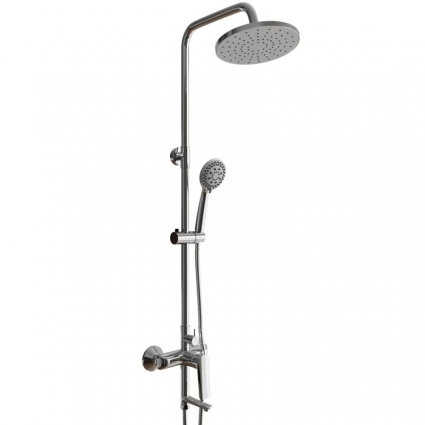 Душевая система 35к MIXLINE ML2429 излив лейка 3 позиции +лейка "Тропический душ" ХРОМ хром,  в современном стиле