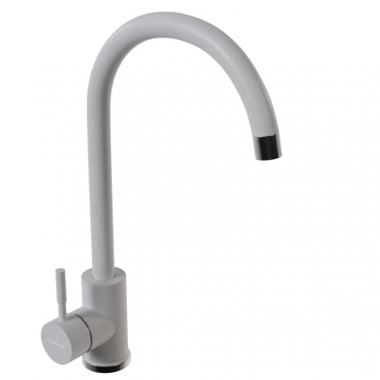 Смеситель для кухни 35к MIXLINE ML-GS15 (341) молоко, высокий излив, однорычажный, белый