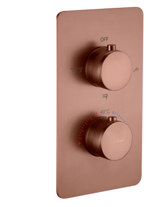 Термостатический смеситель встраиваемый Boheme Cell 134-3-BRB С ВНУТРЕННЕЙ ЧАСТЬЮ, brushed bronze, термостат, бронза