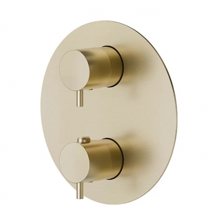 Термостатический смеситель встраиваемый Newform X-Steel 316 69663EX.59.098 pale gold термостат, золото