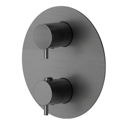 Термостатический смеситель встраиваемый Newform X-Steel 316 69663EX.59.064 gun metal термостат,  в современном стиле