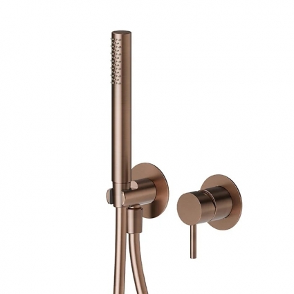 Встраиваемый смеситель для душа и ванны Newform X-Steel 316 69676EX.59.067 copper bronze однорычажный, бронза