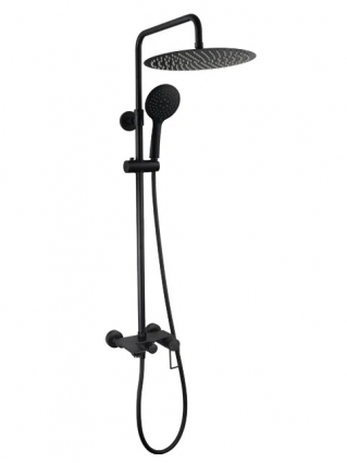 Душевая стойка Caprigo Kub 54-310-ner черная цвет черный, штанга 138.3 см