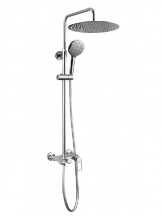 Душевая стойка Caprigo Kub 54-310-crm хром штанга 138.3 см, шланг силиконовый 150 см