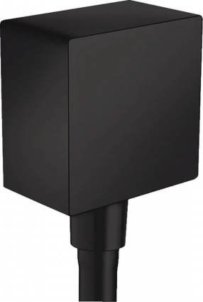 Шланговое подключение Hansgrohe Fixfit Square 26455670 матовое черное штанга 6.4 см,  в современном стиле