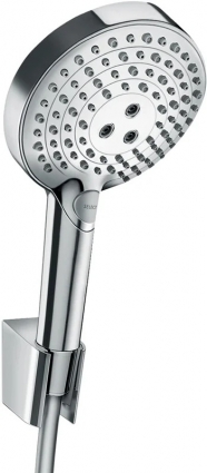Душевой гарнитур Hansgrohe Raindance Select S 120 3jet PowderRain 27669000 хром штанга 25 см, шланг пластиковый 125 см