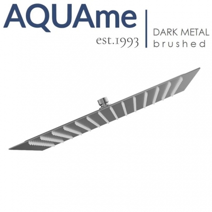 Верхний душ AQUAme Savona с покрытием темным металлом AQM8608GM, цвет серый, размер 40 см
