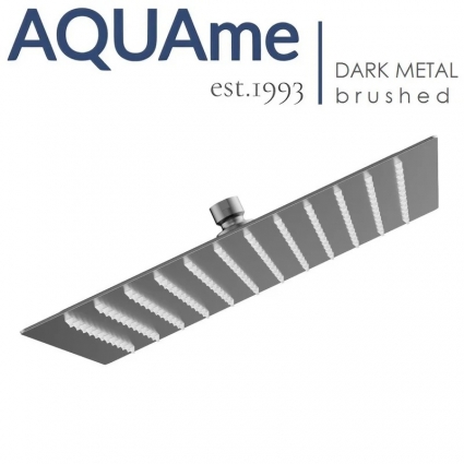 Верхний душ AQUAme Savona с покрытием темным металлом AQM8607GM, цвет серый, размер 30 см