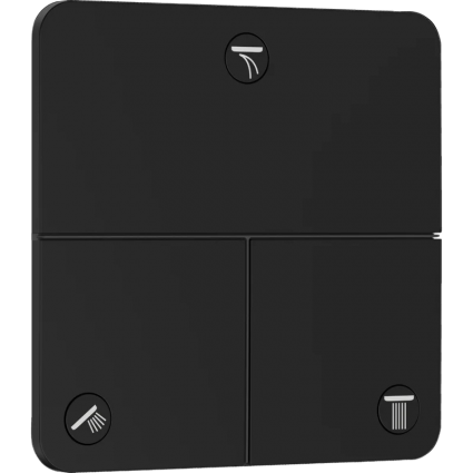 Переключатель потоков Hansgrohe ShowerSelect Comfort Q 15587670 на три потребителя, черный матовый в современном стиле