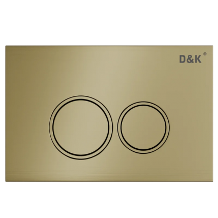 Кнопка смыва для унитаза D&K Bayern DB1529007 пластик, цвет матовое золото, механическая