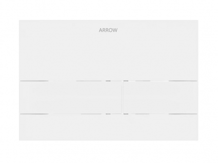 Кнопка смыва для унитаза ARROW ABM003A АБС-пластик, цвет глянцевый белый, механическая