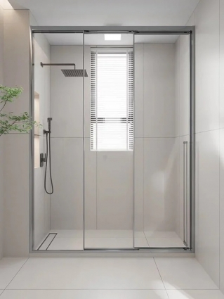 Душевая дверь в нишу Veconi Premium Prato 300 CH-L 160, профиль матовый хром, стекло прозрачное, раздвижная, левая
