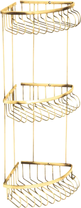 Полка Boheme Imperiale 10428 угловая, тройная, золото, подвесная