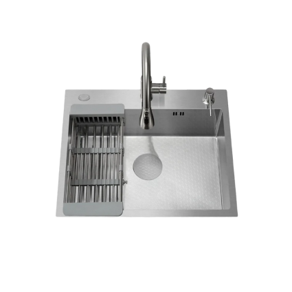 Мойка кухонная Cerutti Spa 11255 nano embos, матовый хром, квадратная