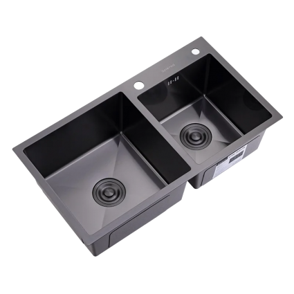 Кухонная мойка Splenka S706.7843.09, графит, матовая, прямоугольная