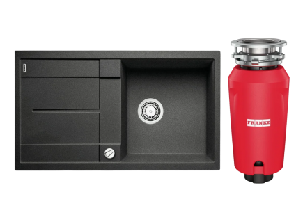 Комплект Мойка Blanco Metra 5S 513044 антрацит + Измельчитель Franke 134.0715.095 матовая, прямоугольная