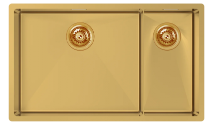 Мойка кухонная Kantera Cayman CAR490D3/L EG(K) eureka gold брашированная, прямоугольная