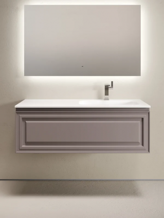 Мебель для ванной комнаты Sancos Very 120 R подвесная, 1 ящик, doha soft, с доводчиками