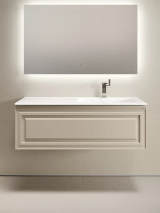 Мебель для ванной комнаты Sancos Very 120 R подвесная, 1 ящик, beige soft, с доводчиками