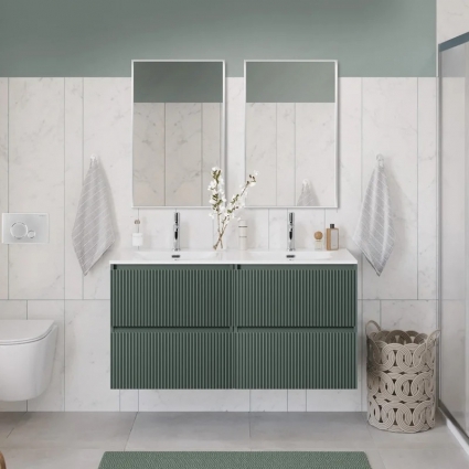 Мебель для ванной комнаты BelBagno Uno 120 подвесная, 4 ящика, матовая еловая, с доводчиками