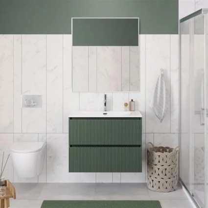 Мебель для ванной комнаты BelBagno Uno-mini 90 подвесная, 2 ящика, матовая еловая, с доводчиками