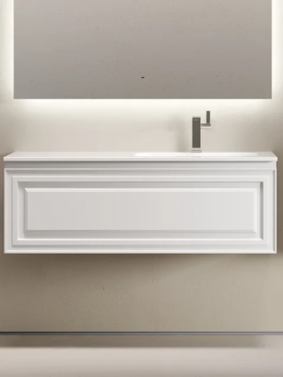 Тумба с раковиной Sancos Very 120 R подвесная, 1 ящик, bianco, с доводчиками