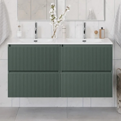 Тумба с раковиной BelBagno Uno 120 подвесная, 4 ящика, матовая еловая, с доводчиками