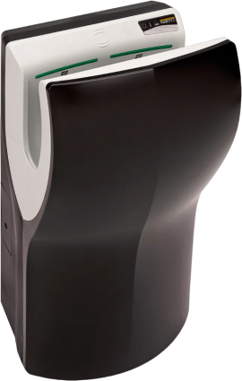 Сушилка для рук Mediclinics Dualflow Plus M14AB со щеточным двигателем, черная, мощность 1500 Вт, механическая