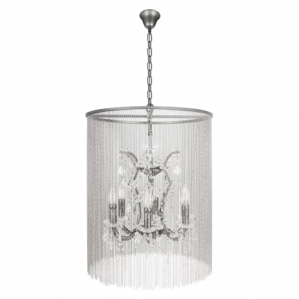 Подвесная люстра LOFT IT Vaille Crystal 10450/500 в стиле арт-деко, цвет серый