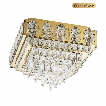 Потолочная люстра LED4U L9438-500-500 GD с функцией УД, в стиле модерн, мощность 117 Вт