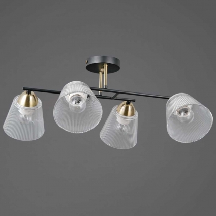 Люстра Illumico IL0845-4CSQ-25BKAB ELITE цвет прозрачный, мощность 160 Вт