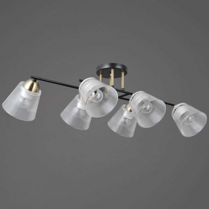 Люстра Illumico IL0845-6CSQ-25BKAB ELITE цвет прозрачный, мощность 240 Вт