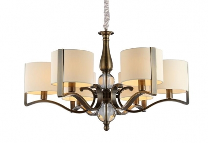 Люстра NEWPORT 31305+1/C black brass цвет бежевый, мощность 240 Вт